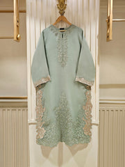 3 Piece - Pure Organza Embroidered Suit S111367