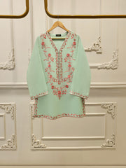 2 Piece - Pure Embroidered Cotton Net Suit S111903