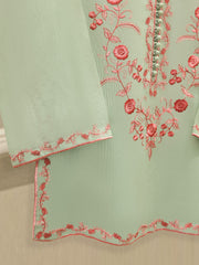 2 Piece - Pure Embroidered Cotton Net Suit S111903