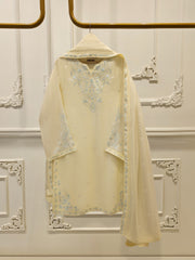 3 Piece - Pure Embroidered Cotton Net Suit S111905