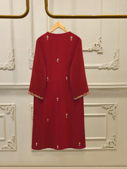 3 Piece - Pure Embroidered Cotton Net Suit S111906