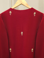 3 Piece - Pure Embroidered Cotton Net Suit S111906