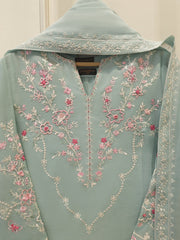 2 Piece - Embroidered Kora Cotton Silk Suit S111911