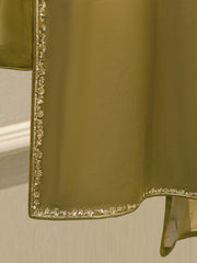 3 Piece - Pure Silk Net Embroidered Suit S111930