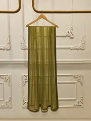 3 Piece - Pure Silk Net Embroidered Suit S111930