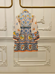2 Piece- Printed Silk Co-ord Set S111928