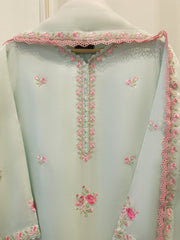 3 Piece- Pure Korean Silk Embroidered Suit S111923