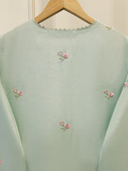 3 Piece- Pure Korean Silk Embroidered Suit S111923