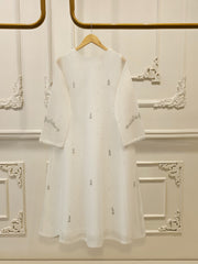 3 Piece - Pure Organza Embroidered Suit S111948