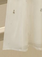 3 Piece - Pure Organza Embroidered Suit S111948