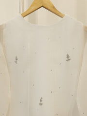 3 Piece - Pure Organza Embroidered Suit S111948