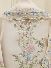 3 Piece - Pure Embroidered Organza Suit S112013