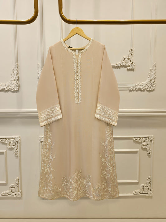 2 Piece - Pure Embroidered Cotton Net Suit S111999