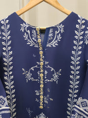 2 Piece- Embroidered Charmeuse Silk Set S111981