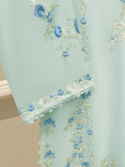 2 Piece - Pure Embroidered Cotton Net Suit S112317