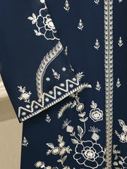 3 Piece - Pure Embroidered Cotton Net Suit S112318