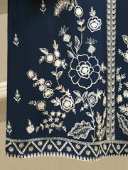 3 Piece - Pure Embroidered Cotton Net Suit S112318