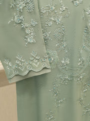 2 Piece - Pure Embroidered Cotton Net Suit S112367