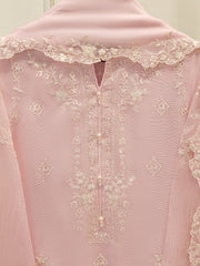 3 Piece - Pure Embroidered Cotton Net Suit S112441