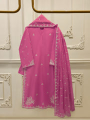 3 Piece - Embroidered Cambric Suit  S113026