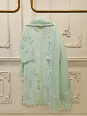 3 Piece - Pure Khaddi Silk Embroidered Suit S113043