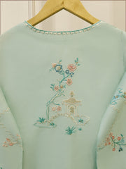 3 Piece - Pure Khaddi Silk Embroidered Suit S113043