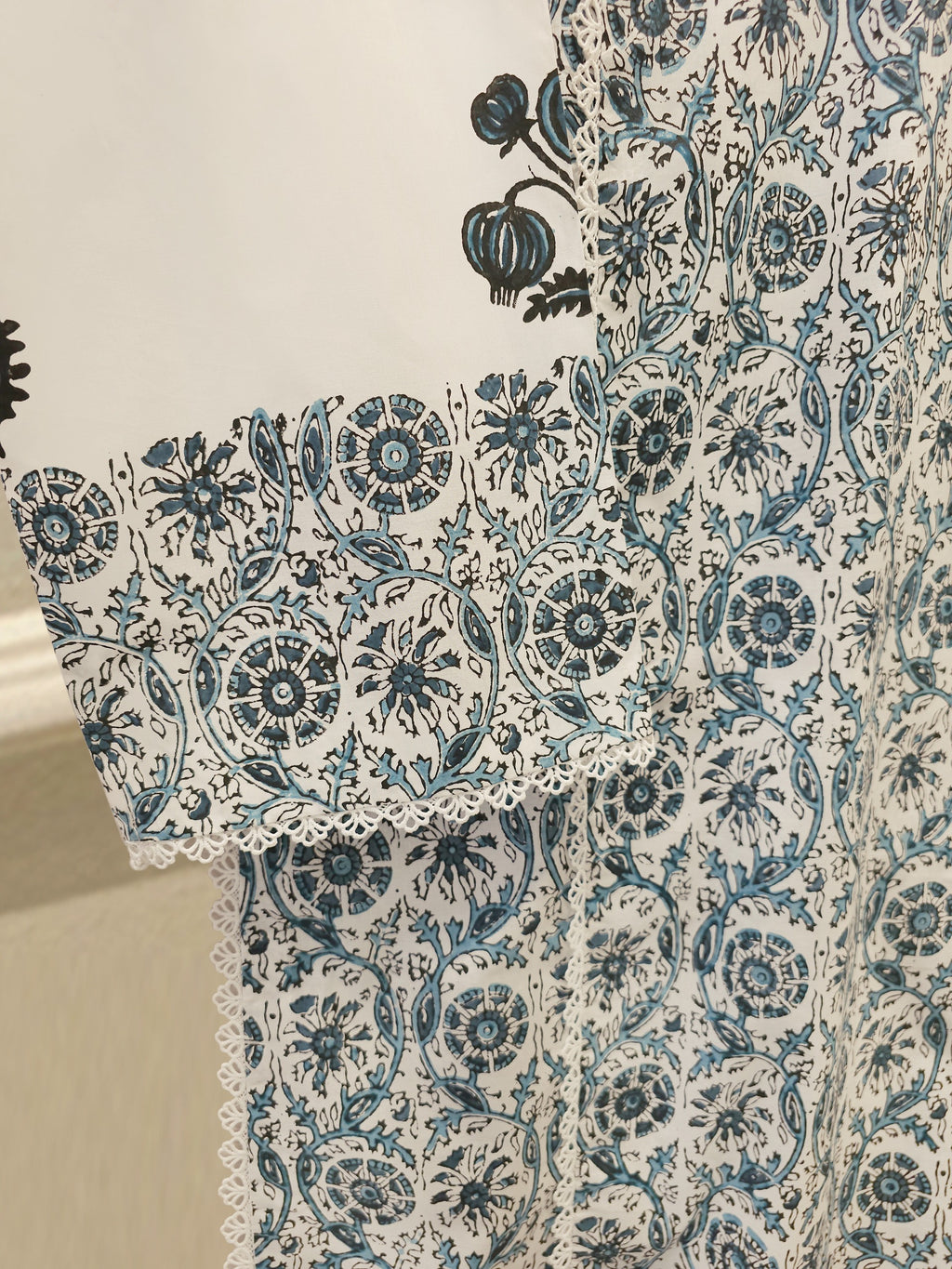2 Piece - Hand Block Printed Kora Cotton Suit  S113050