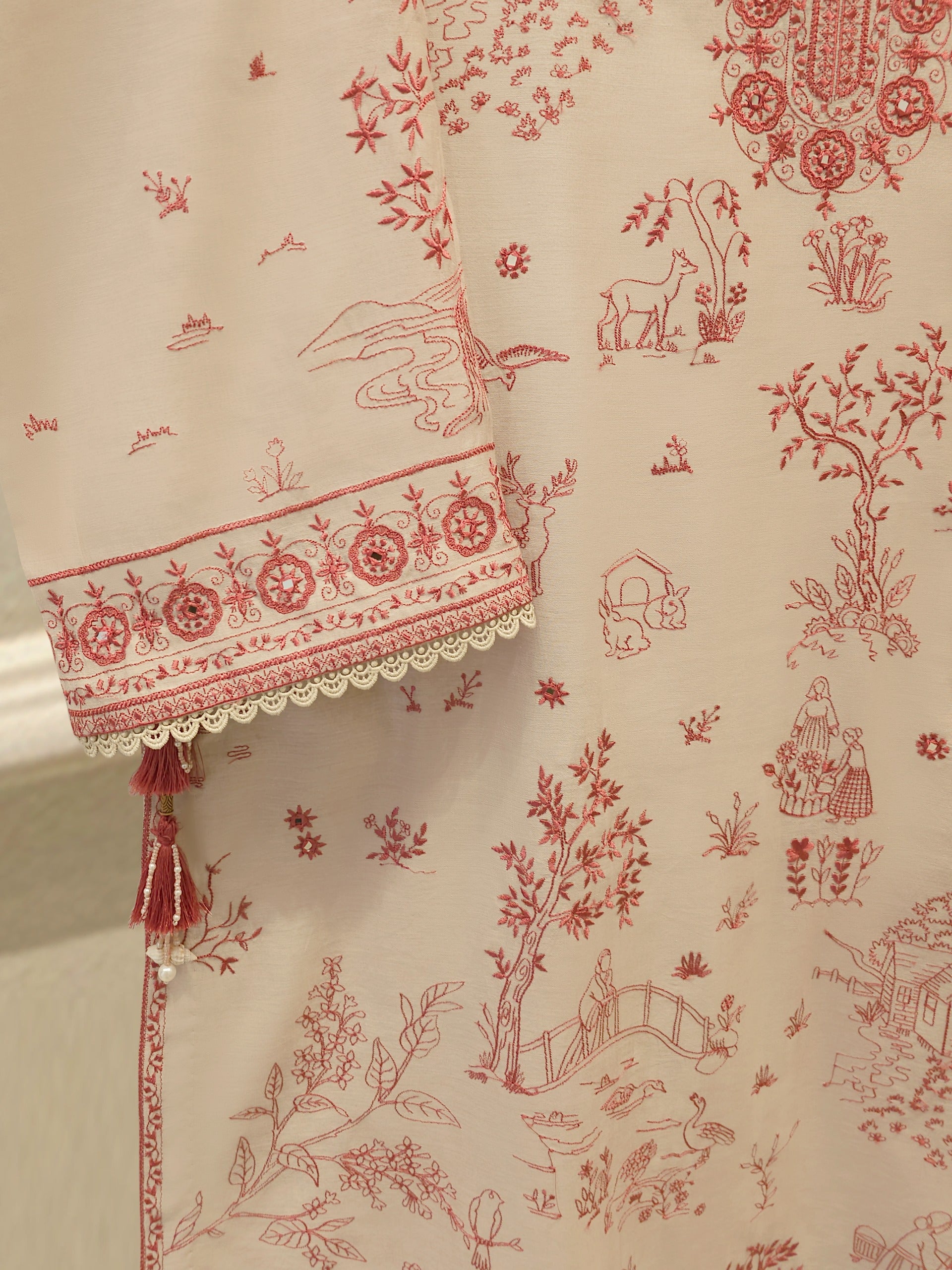2 Piece - Embroidered Kora Cotton Suit WS00232