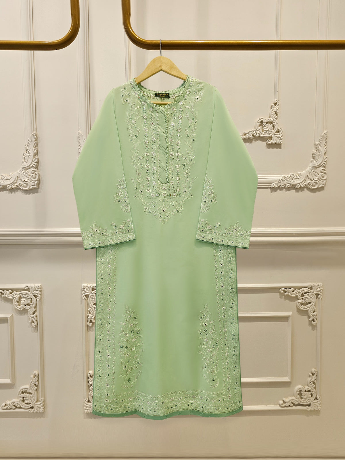 2 Piece - Embroidered Cambric Suit  S113045 Main image