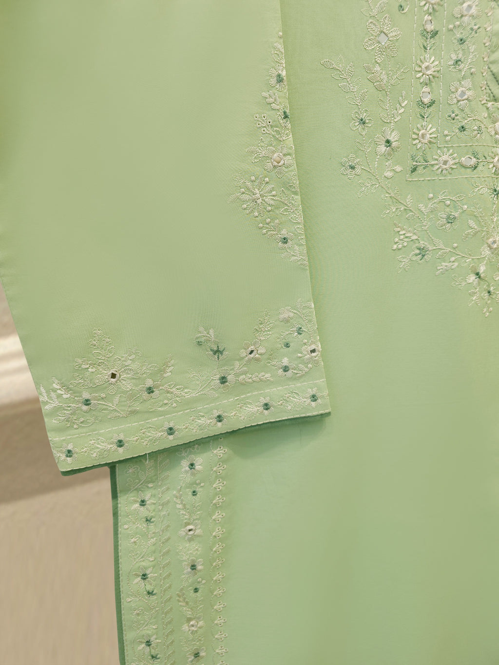 2 Piece - Embroidered Cambric Suit  S113045