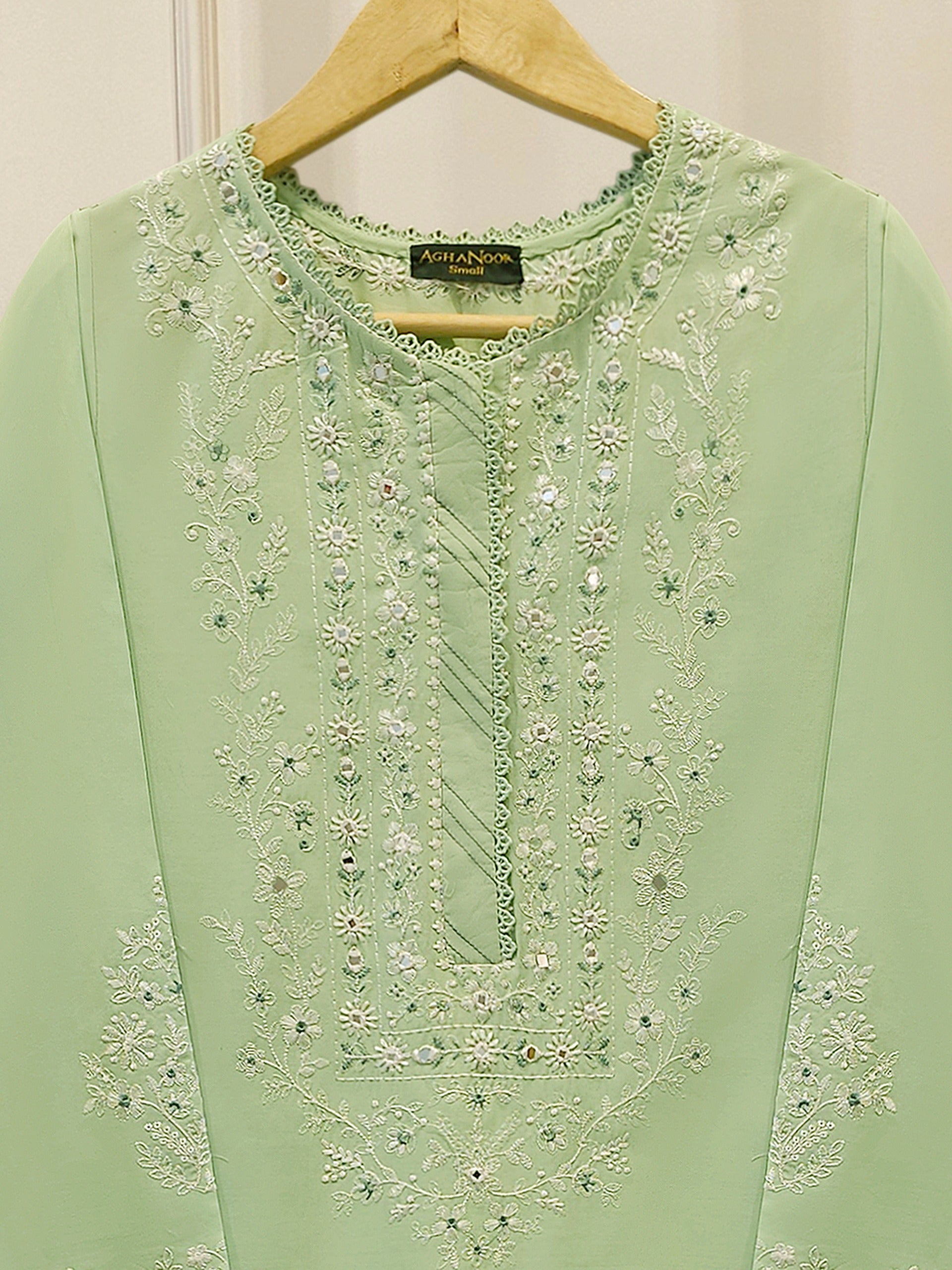 2 Piece - Embroidered Cambric Suit  S113045 Secondary image