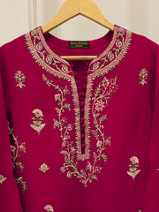 2 Piece-  Pure Embroidered Sheesha Silk Suit S113058