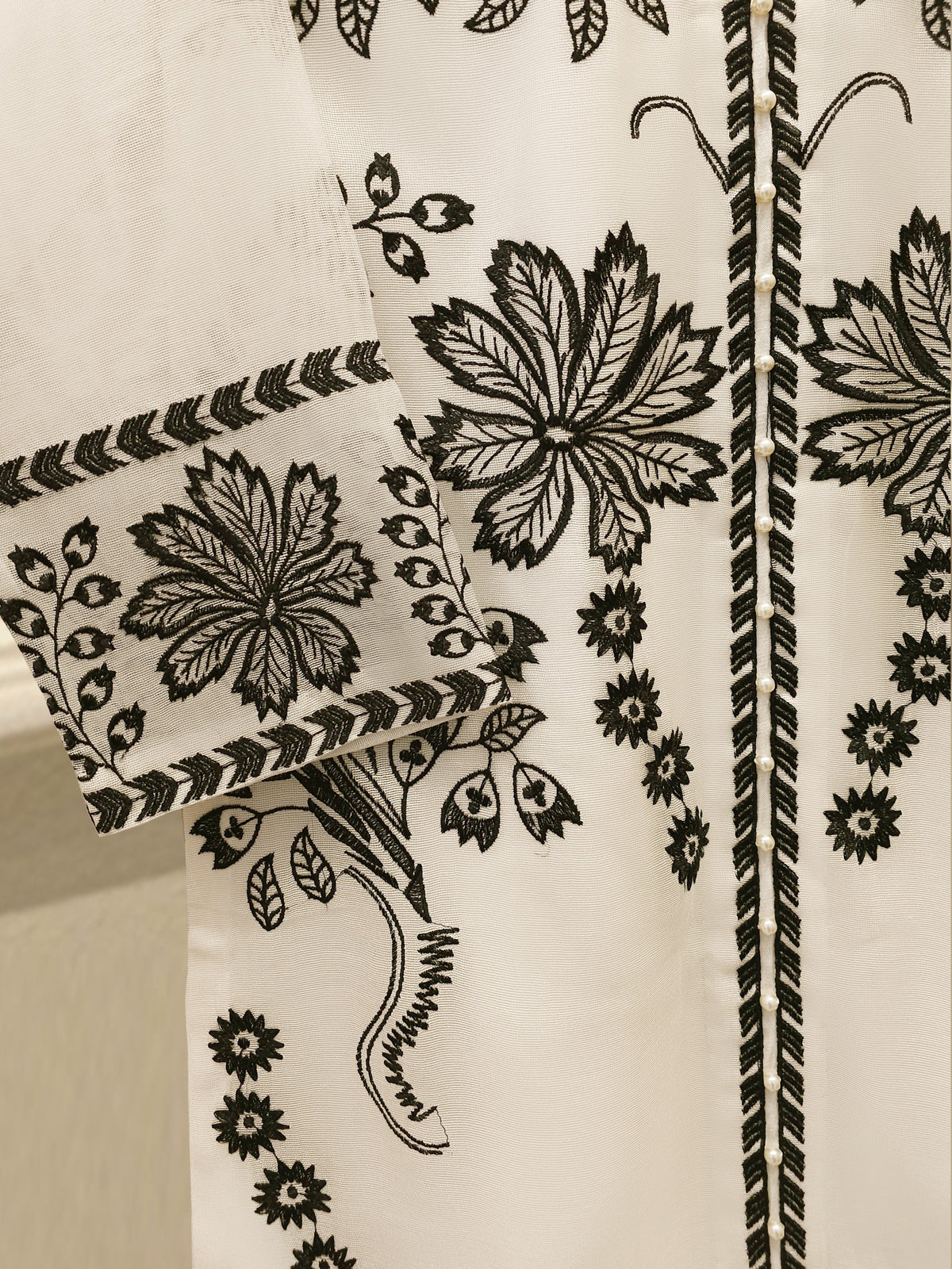 2 Piece - Pure Embroidered Cotton Net Suit S113127