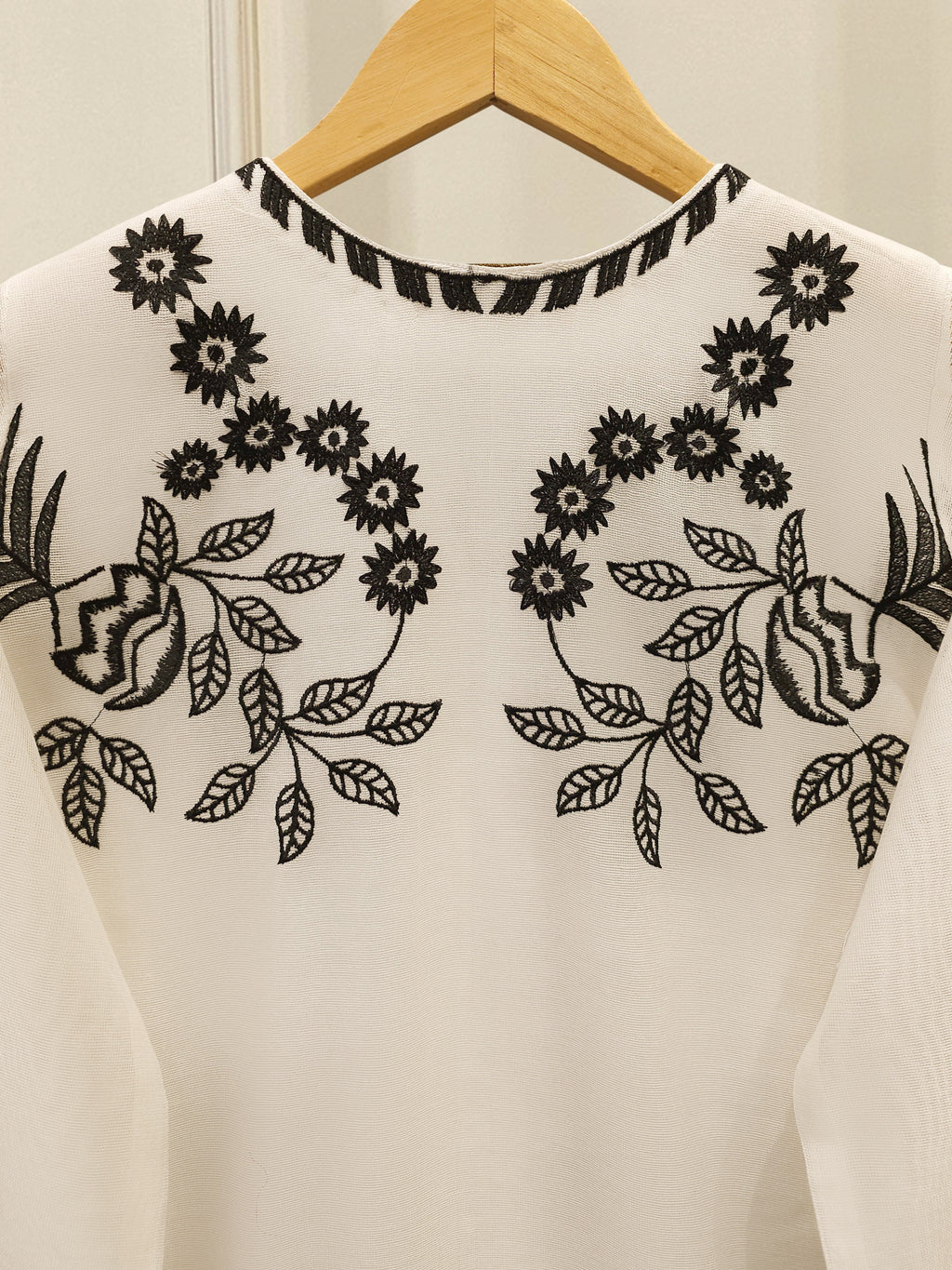 2 Piece - Pure Embroidered Cotton Net Suit S113127