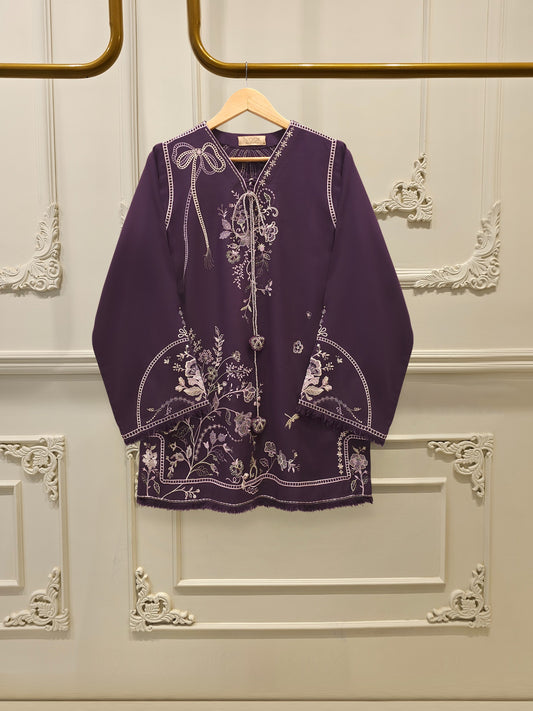 2 Piece - Embroidered Linen Suit WS00235