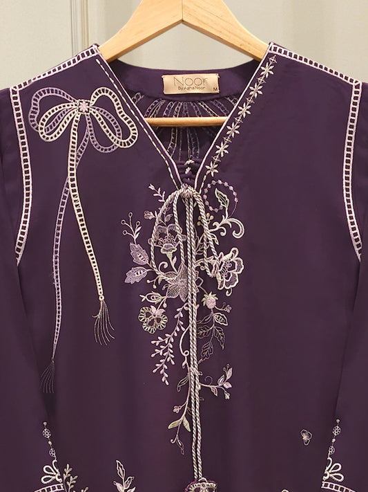 2 Piece - Embroidered Linen Suit WS00235