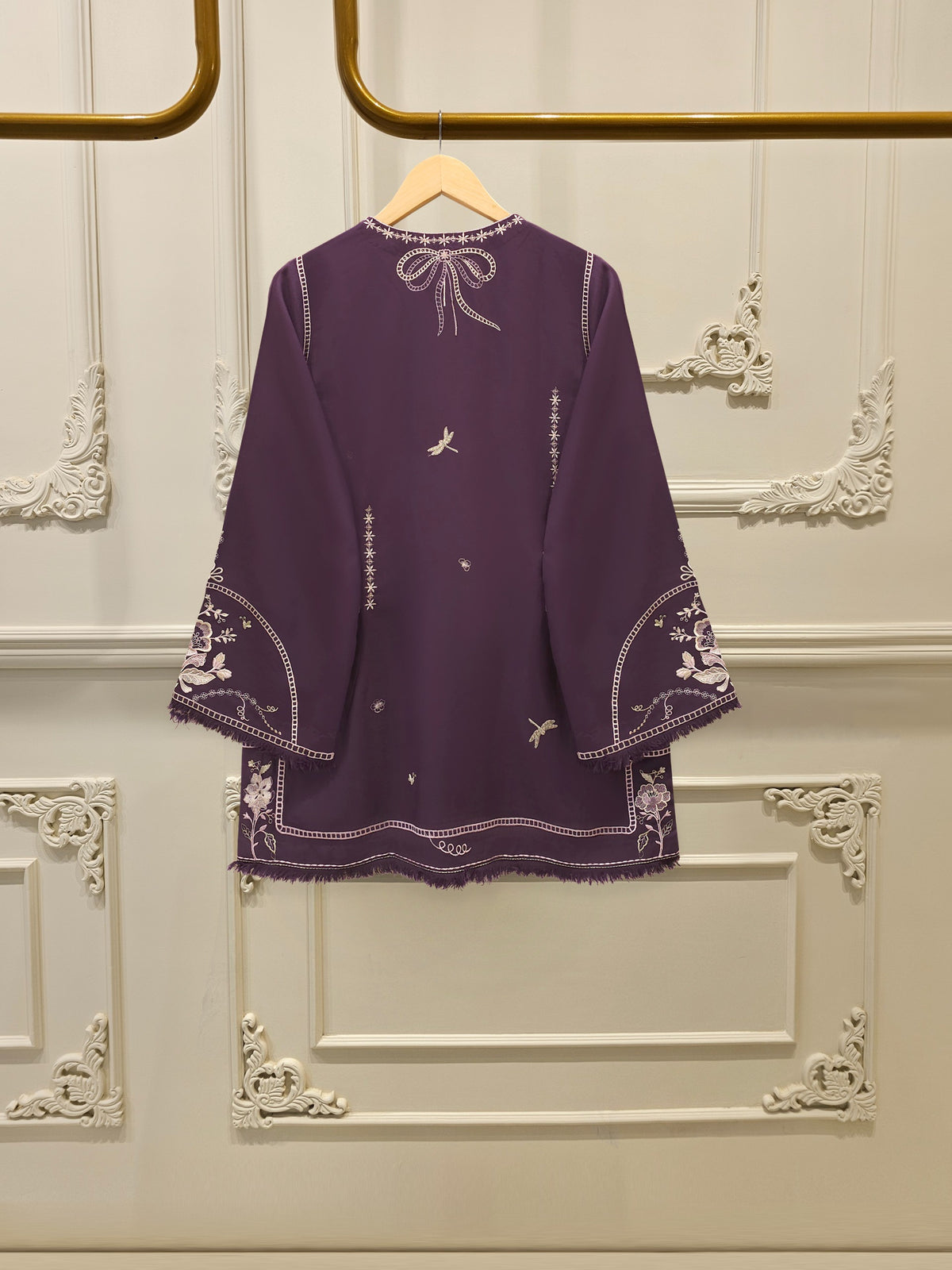 2 Piece - Embroidered Linen Suit WS00235