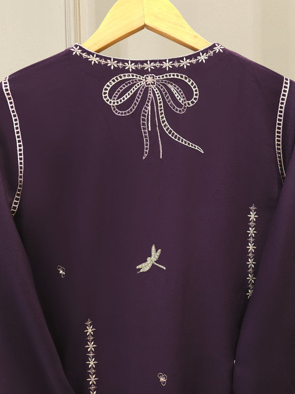 2 Piece - Embroidered Linen Suit WS00235