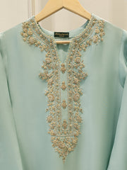 Pure Embroidered Sheesha Silk Shirt S113129