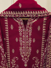 3 Piece - Embroidered Cambric Suit  S113166