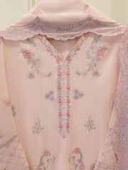 3 Piece - Pure Embroidered Cotton Net Suit S113165