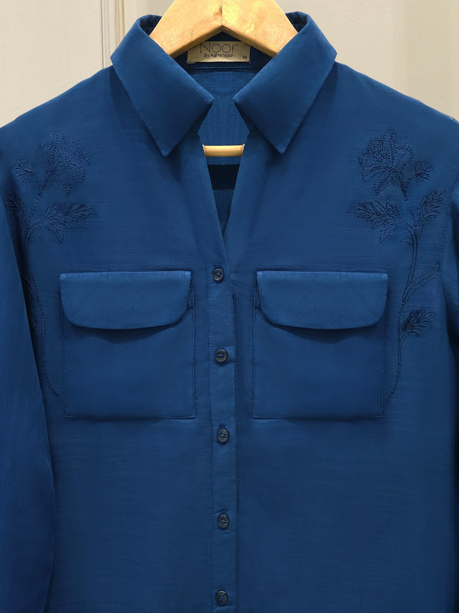 Embroidered Linen Shirt WS00240 Secondary image
