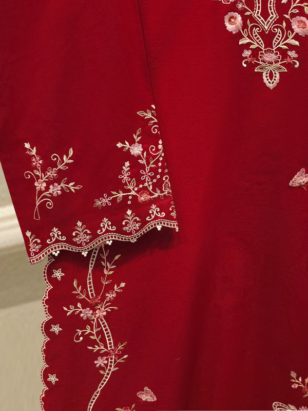 2 Piece - Embroidered Cambric Suit WS00251