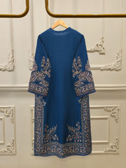 3 Piece- Pure Khadi Silk Embroidered Suit S113495