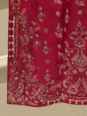 3 Piece- Pure Sheesha Silk Embroidered Suit S113496
