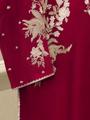 3 Piece - Pure Embroidered Cottone Net Suit S113500
