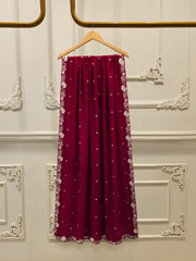 3 Piece - Pure Embroidered Cottone Net Suit S113500