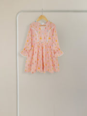(KIDS) PREMIUM DIGITAL PRINTED PIMA CAMBRIC COTTON FROCK AND PANTS KD021