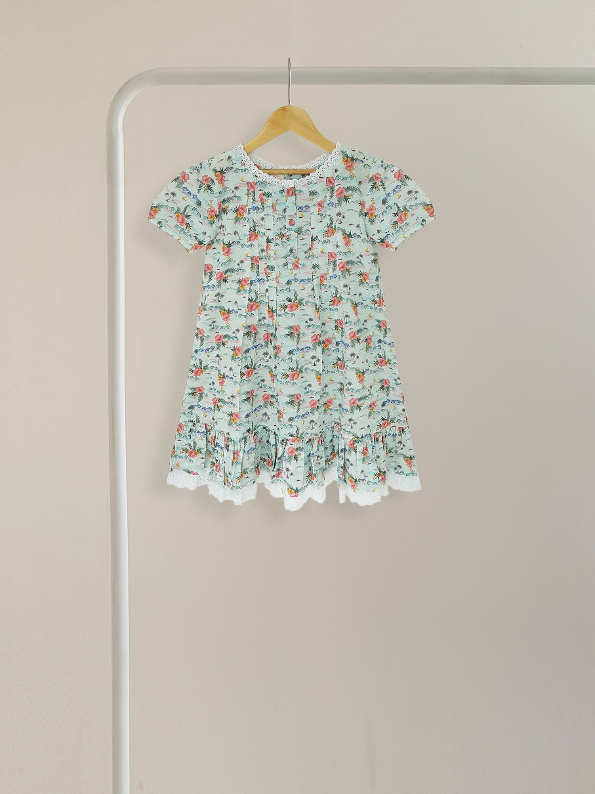 (KIDS) PREMIUM DIGITAL PRINTED PIMA CAMBRIC COTTON FROCK AND PANTS KD024 Secondary image