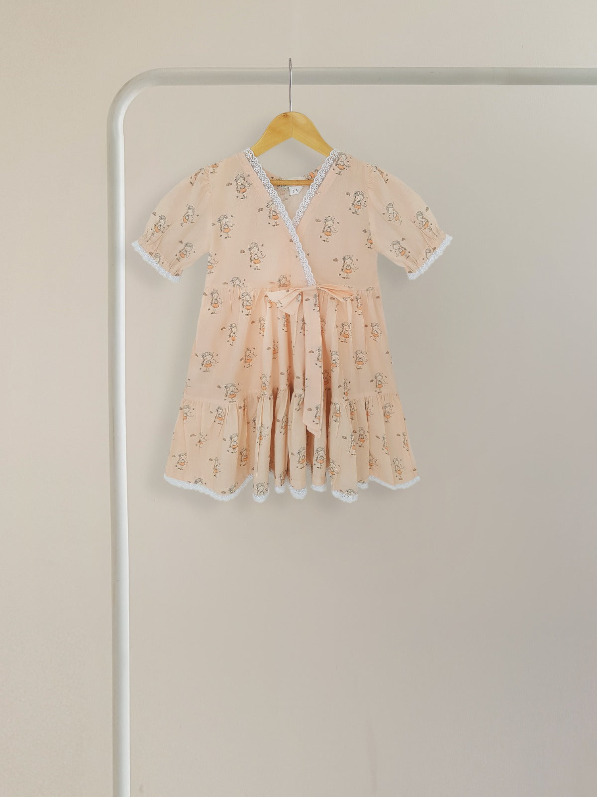 (KIDS) PREMIUM DIGITAL PRINTED PIMA CAMBRIC COTTON FROCK AND PANTS KD022 Secondary image